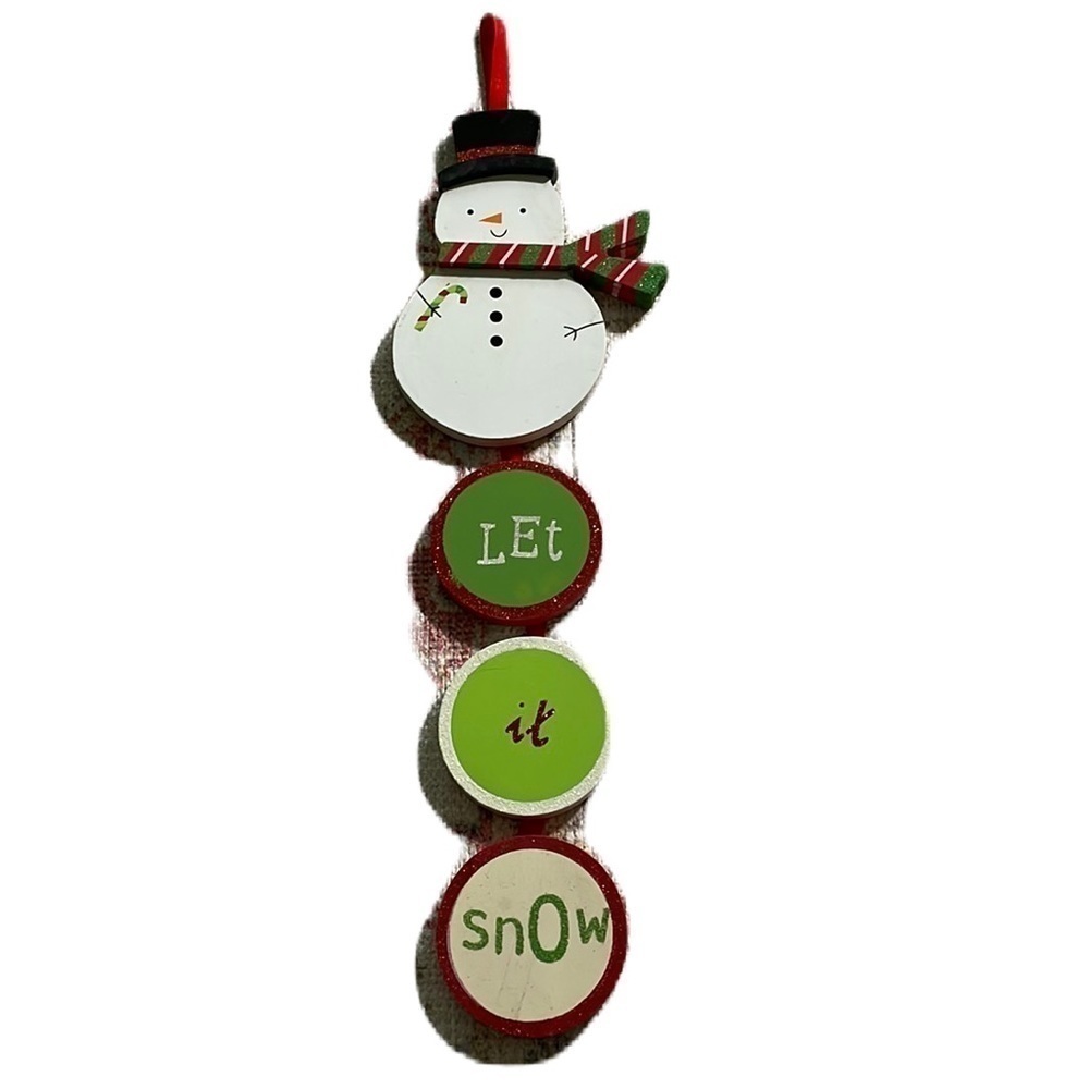 Let it snow snowman hanging sign